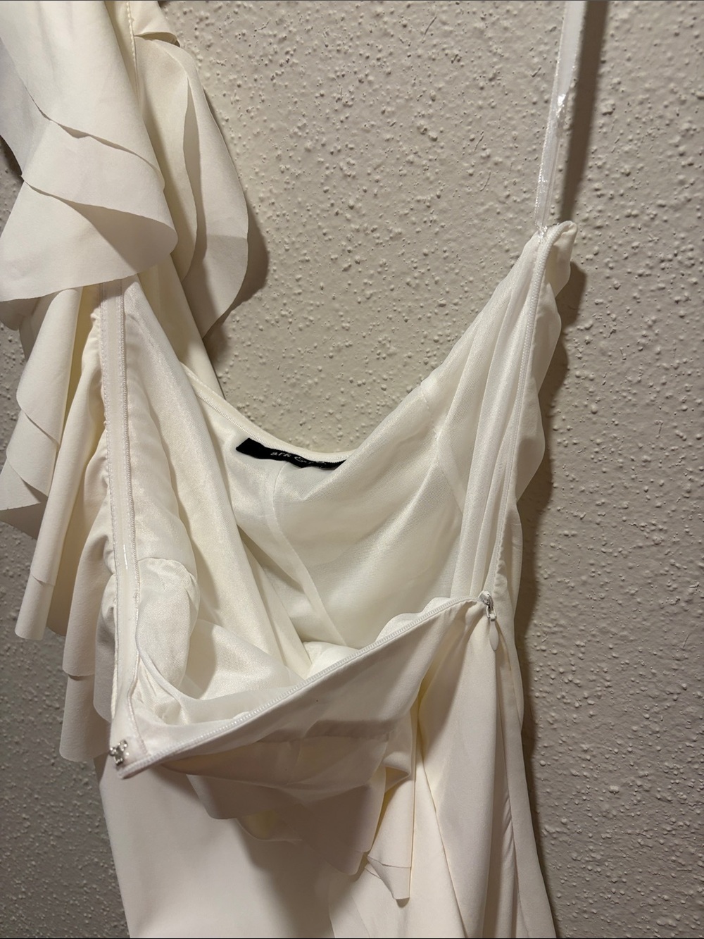 Ark & Co Cream One-Shoulder Ruffle Dress - Picture 7 of 7